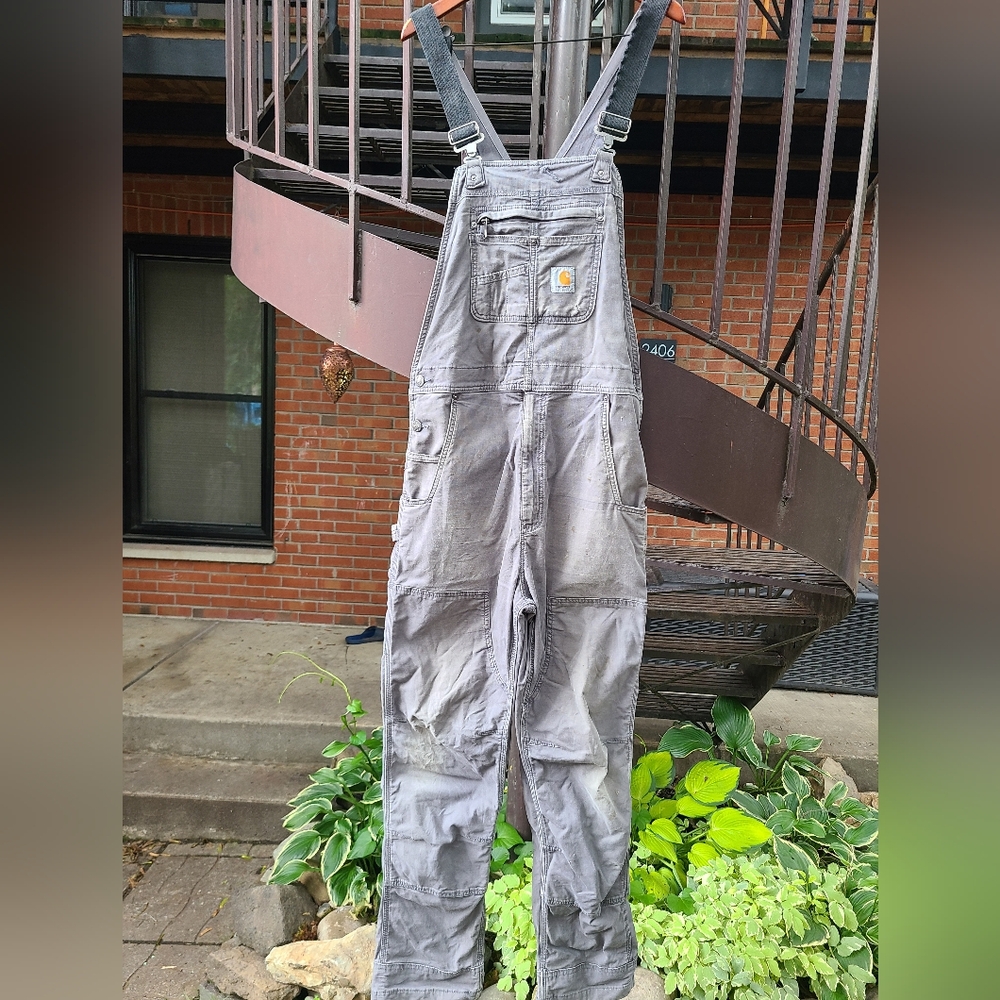 Carhartt grey overalls 34x34